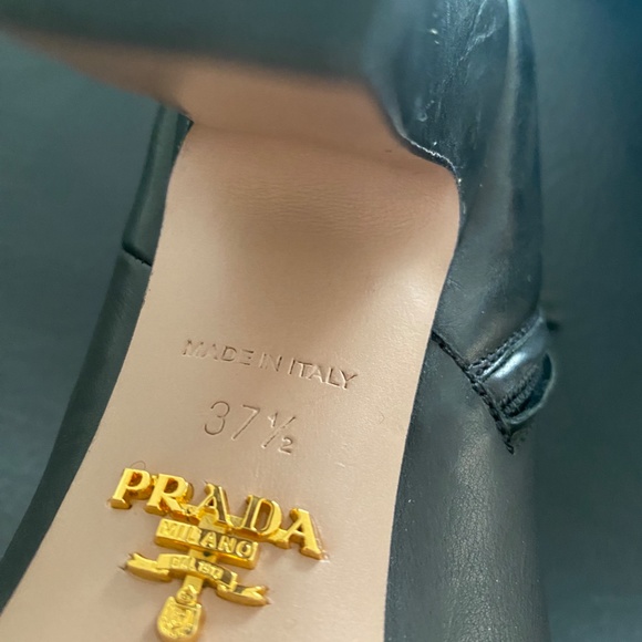 Prada Calzature Donna Bootie - Excellent Condition - Black Size 37.5 - Picture 6 of 15